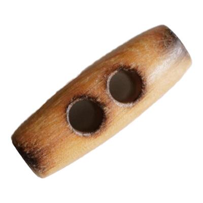 双头中心局部烧焦橄榄木纽扣