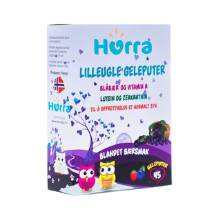 hurra挪威宝宝婴幼儿童蓝莓叶黄素越橘维生素a小布丁软糖眼视力