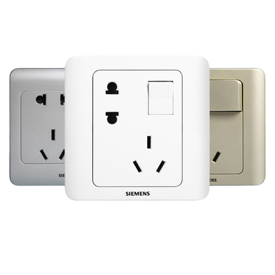 西门子远景系列带一开关五孔插座