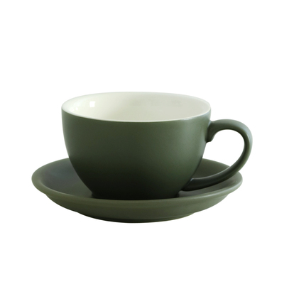 复古墨绿色带碟下午茶道具咖啡杯