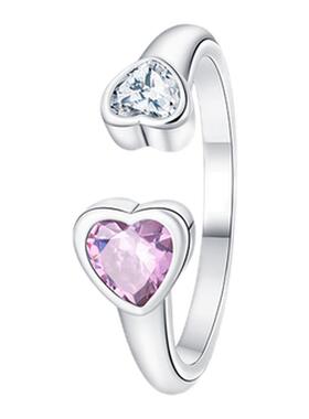 风格铜镀银戒指女时尚个性DIY指环小众设计感饰品ins