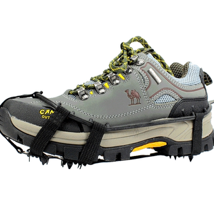 户外18齿加强型冰爪防滑鞋套雪爪冬天登山鞋钉鞋链 雪地泥地冰抓