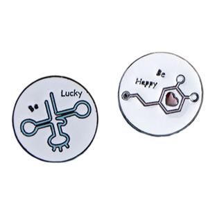 转运rna卡通胸针多巴胺分子徽章可爱书包挂件饰品别针生物周边女