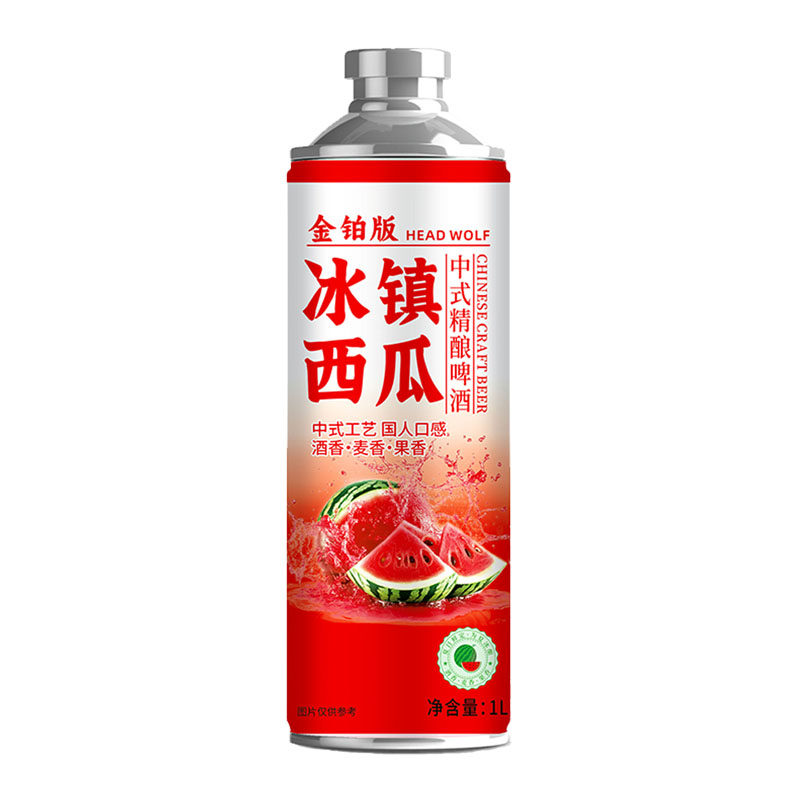头狼中式精酿啤酒1L*6装冰糖葫芦荔枝西瓜果酒鲜啤混合装果啤