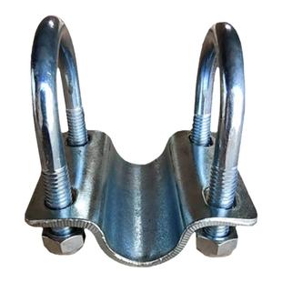 双丝盖板十字U型管卡大棚抱箍双U型卡扣镀锌钢管连接件脚手架扣件