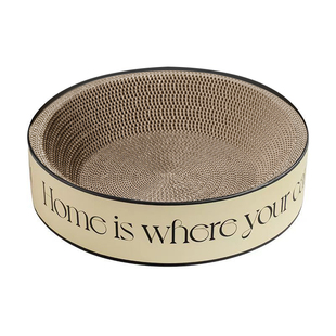 字母棋盘格可替换圆形猫抓板瓦楞纸猫窝一体磨爪耐磨不掉屑猫玩具