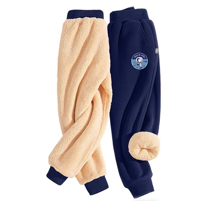 史努比儿童裤子冬加厚羊羔绒