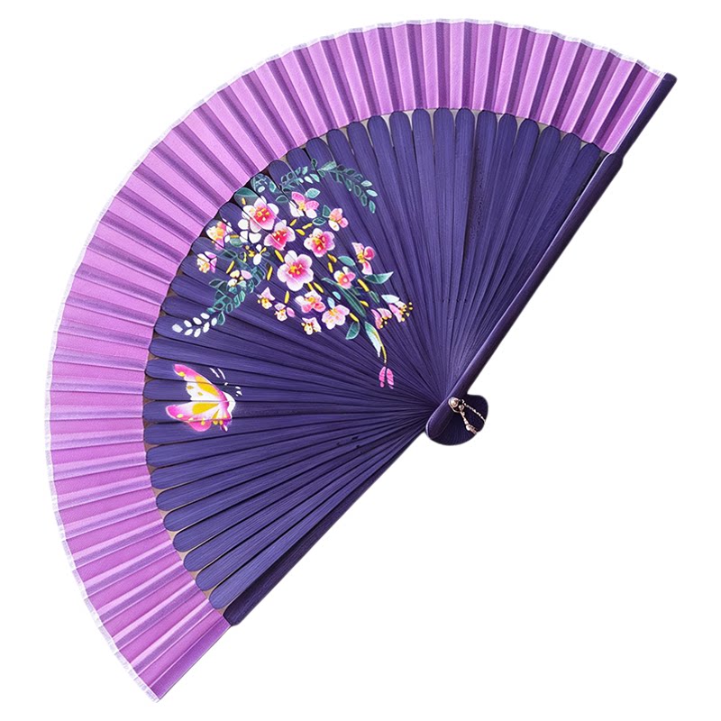 中国风古典折扇随身走秀小扇竹扇旗袍折扇便携夏天扇风纳凉