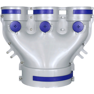 新风系统PE管道分支器三通管道连接件Y分配箱一分二U型三通分风箱