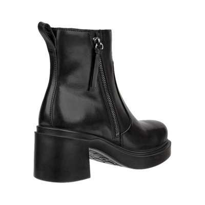 爱步靴子秋冬厚底粗高跟