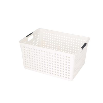 名创优品拼色手提收纳筐家用杂物