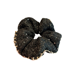 复古红色针织毛线大肠发圈女扎头发头绳气质绑发低马尾头圈发绳女