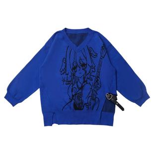 现货即发/像素乐章/ V领针织y2k春显瘦毛衣设计衬衫半裙套装