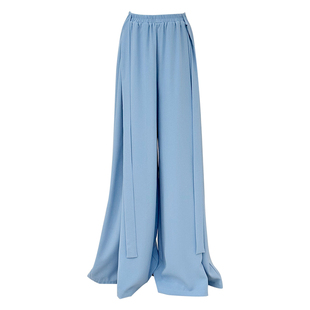 花尖现代舞服装新款飘带宽松阔腿裤专业形体练功服中国古典舞蹈裤