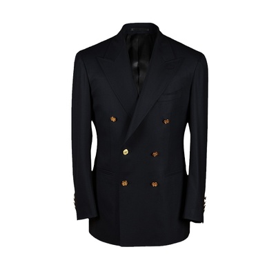 UG男装品牌意式半麻衬布雷泽双排