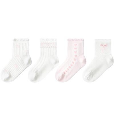 巴拉巴拉袜子女网眼袜甜美四双装