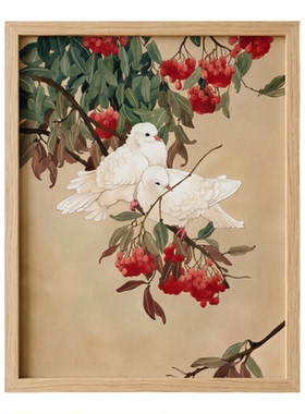 中国风花鸟吉祥如意装饰画定制