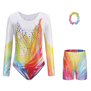 儿童体操服渐变贴钻芭蕾舞练功服Girl Kid Leotard Amazon