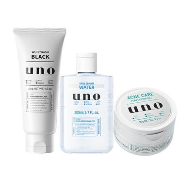 UNO吾诺男士清爽套装水乳护肤品祛痘控油补水洗面奶专用正品旗舰