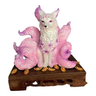 九尾狐摆件仙灵狐招财小狐狸佛堂神像摆设卧室桌面家里装饰品礼物