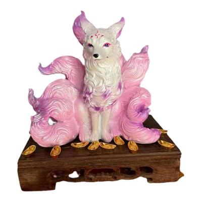 佛堂神像礼物桌面九尾狐摆件招财