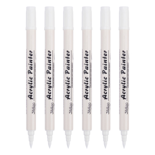 丙烯白色高光笔美术白笔学生素描绘画防水白丙烯拍立得涂鸦白漆笔