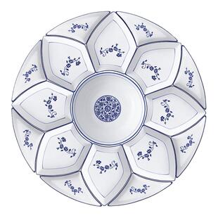 创意圆桌菜盘家用网红陶瓷过年夜团圆饭拼盘餐具组合碗碟盘子套装