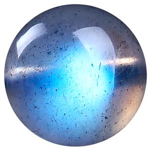 收藏级强蓝光灰月光石圆珠拉长石彩光散珠手串手链diy半成品配件