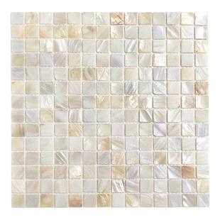 贝壳马赛克瓷砖客厅阳台卧室背景墙白色墙贴自粘鱼池花坛卫生间