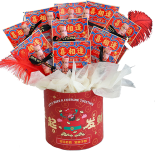 创意暴富发财有钱花抱抱桶手工自制diy材料包套装生日情人节礼物