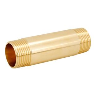 百战全铜双外丝延长管4分6分水管外牙接头dn15龙头角阀加长外螺纹