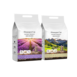 喵选 | 蜜罐猫猫砂原味天然豆腐猫砂除臭无尘2.4KG*8袋装送货上门