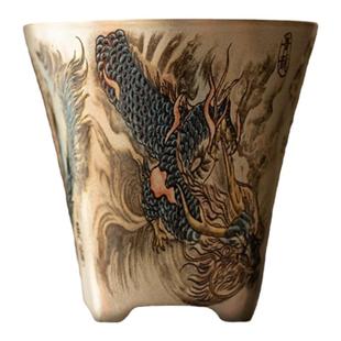 周鸿杰大师鎏银茶杯个人专用主人杯功夫茶具高端德化陶瓷品茗杯