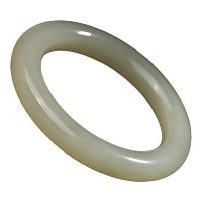 金玉良缘【仙莹】胖圆圆条高冰和田玉浅晴水手镯玉镯镯子正圈