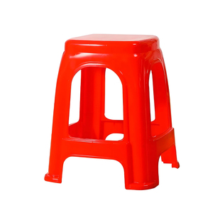 特厚网红色塑料凳家用结实耐用板凳承认高凳可叠放备用凳客厅餐椅