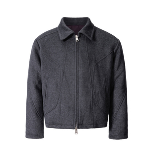 CATSSTAC 裂痕羊毛羽绒服 90白鸭绒 650蓬 轻奢质感 锁温保暖