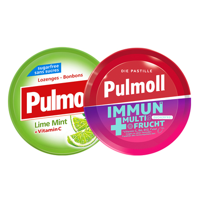 德国进口pulmoll飚摩无糖润喉糖混合果汁青柠VC润喉护嗓老师主播