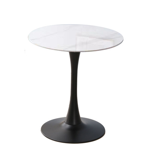 岩板洽谈接待圆桌咖啡小吃店甜品奶茶清吧餐饮酒店阳台桌子方轻奢