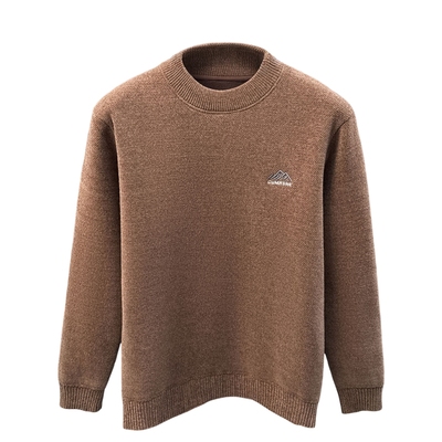 一体绒毛衣男款冬季加绒加厚保暖