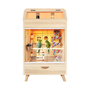 鹦鹉保温箱幼鸟专用雏鸟四季笼子牡丹玄凤实木保暖箱笼恒温饲养箱