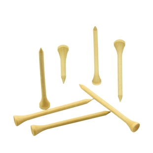 包邮高尔夫球钉木tee球托木竹T原木色球场开球用木质球座球场用品