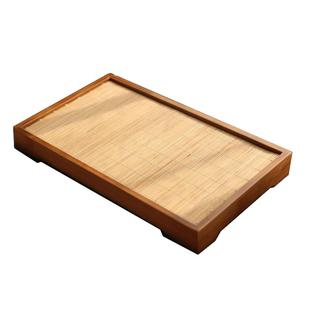 家用功夫茶具竹子茶盘迷你简约干泡茶台托盘茶托小型竹木茶盘储水