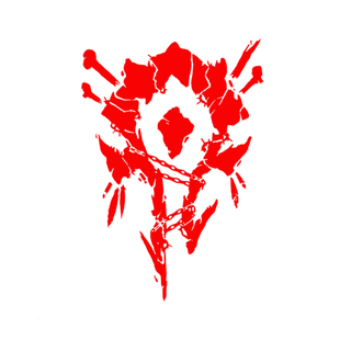 魔兽世界WOW为了部落标志鲜血与雷鸣防水防晒车贴订制反光贴纸