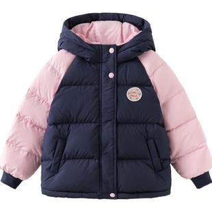 【抗菌绒】戴维贝拉儿童短款羽绒服冬季2026冬装新款女童防水外套