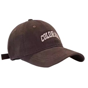 2026显脸小女棒球帽帽子大头围加深新款刺绣鸭舌男大帽檐宽帽檐