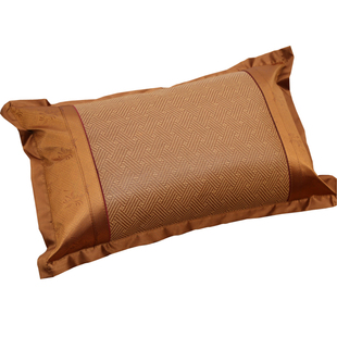 夏天凉席枕套冰丝枕头套 夏季凉爽成人藤枕芯套单人竹枕席一对拍2