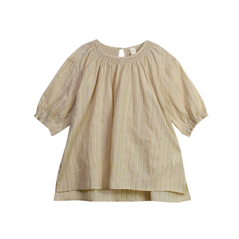 夏季小个子女装中袖条纹上衣服