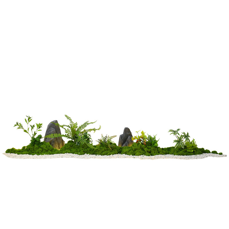 仿真绿植造景室内景观造景橱窗场景布置苔藓假植物装饰楼梯下假树