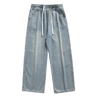 马切达日系复古水洗牛仔裤