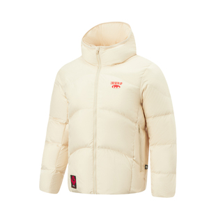 李宁羽绒服 反伍BADFIVE系列 男款防泼水宽松80%鸭绒短羽绒服